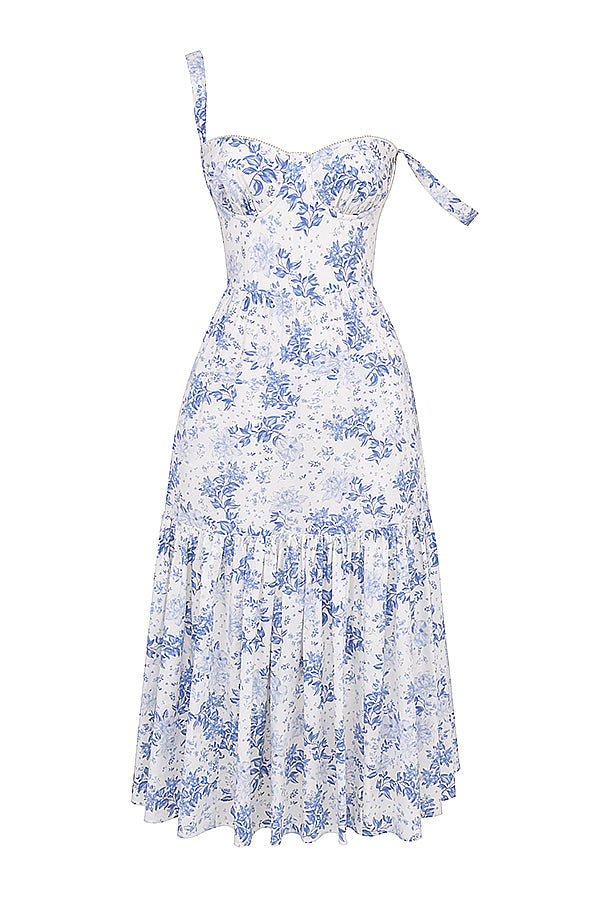 iNDY - Stijlvolle bloemen midi zomerjurk
