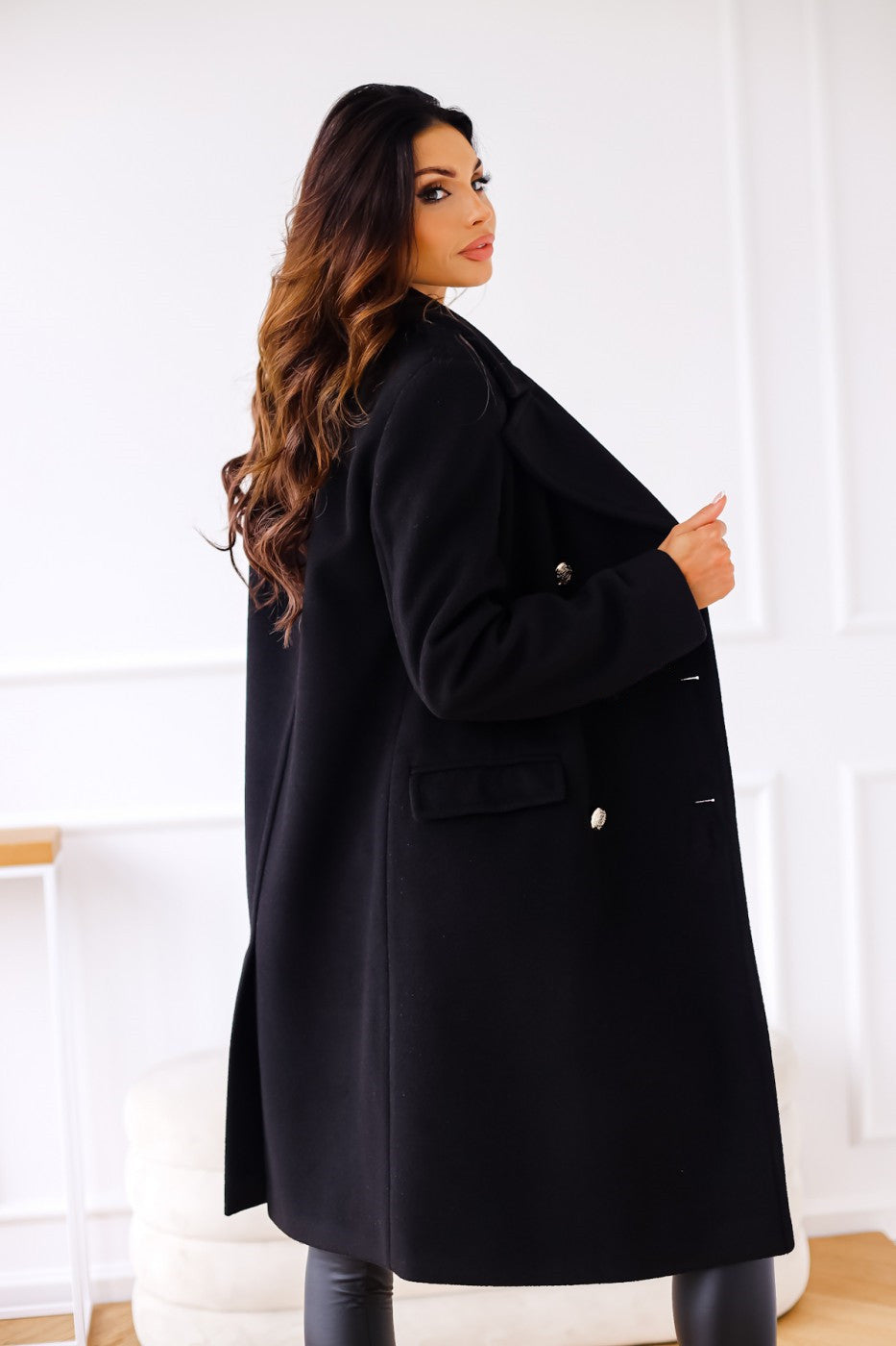 Eva | Dames Jas | Elegante jas met dubbele knoop, stijlvol en klassiek