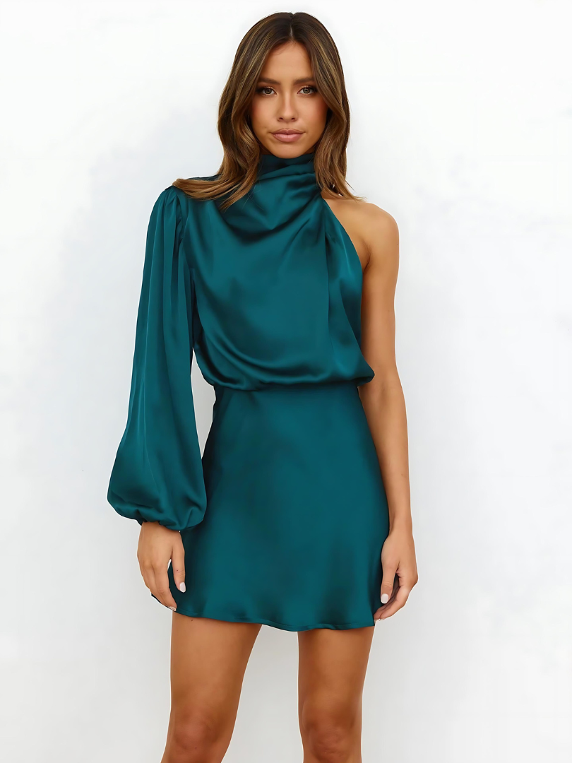 Elia | Satin One-Shoulder Jurk