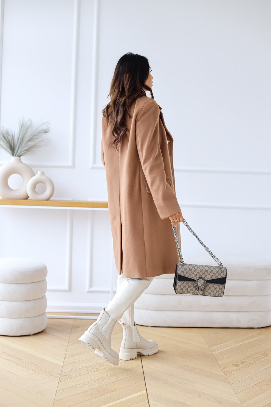 Eva | Dames Jas | Elegante jas met dubbele knoop, stijlvol en klassiek