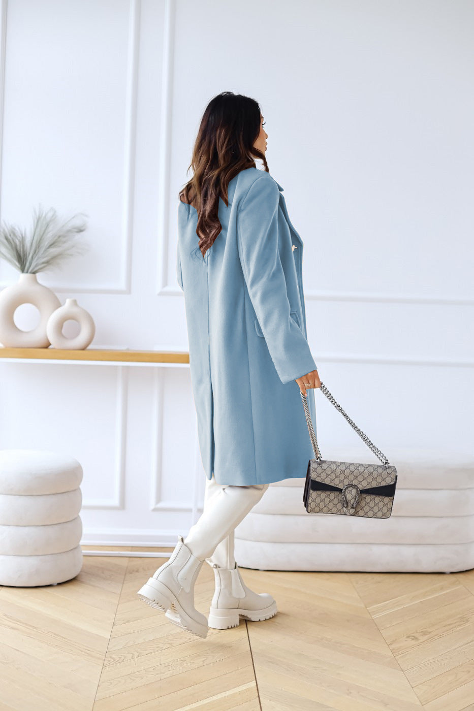 Eva | Dames Jas | Elegante jas met dubbele knoop, stijlvol en klassiek