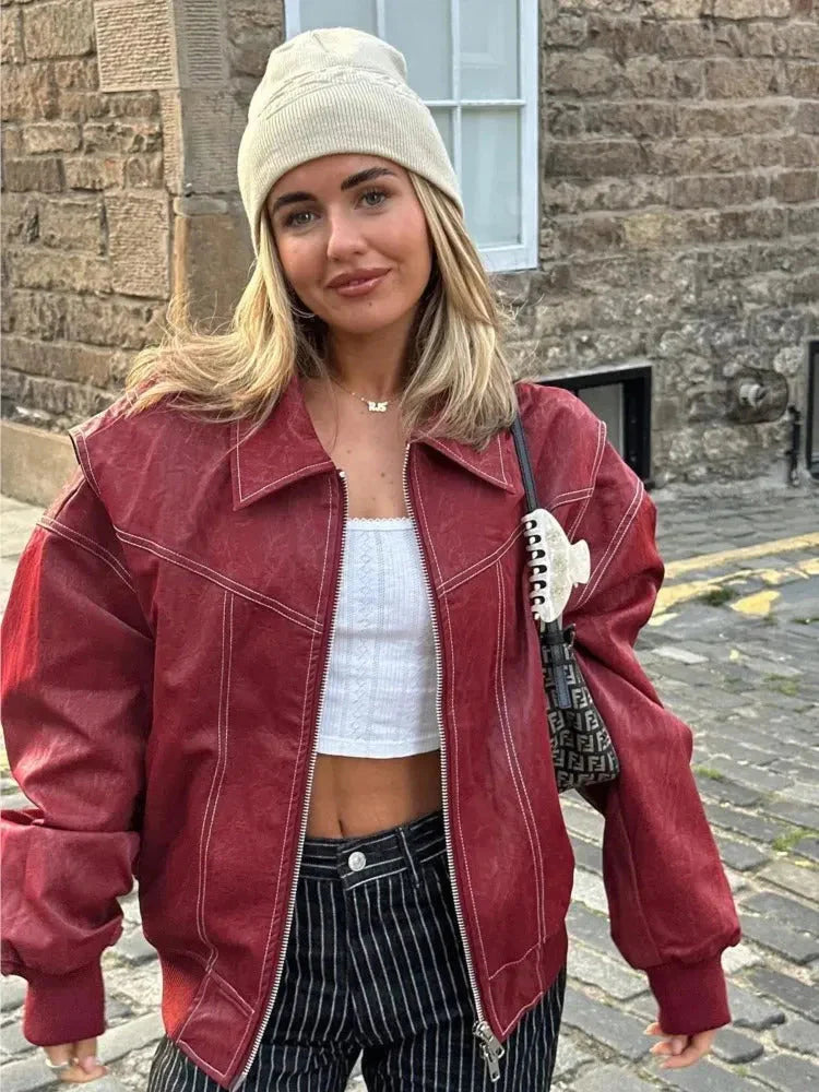 LIV – Oversized Leren Damesjas in Edgy Streetstyle