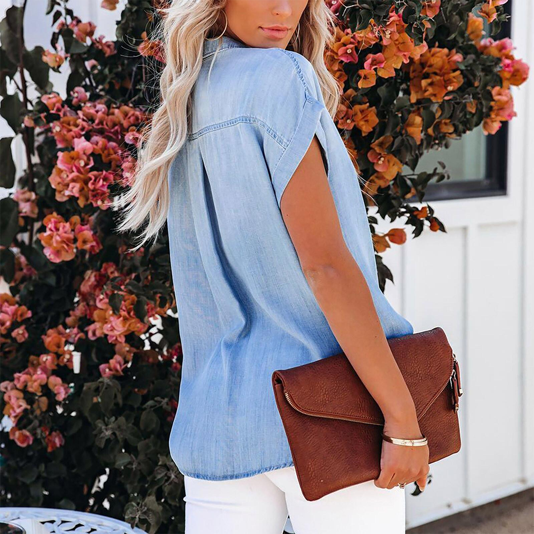 Krissy - Stijlvolle Dames Denim Blouse