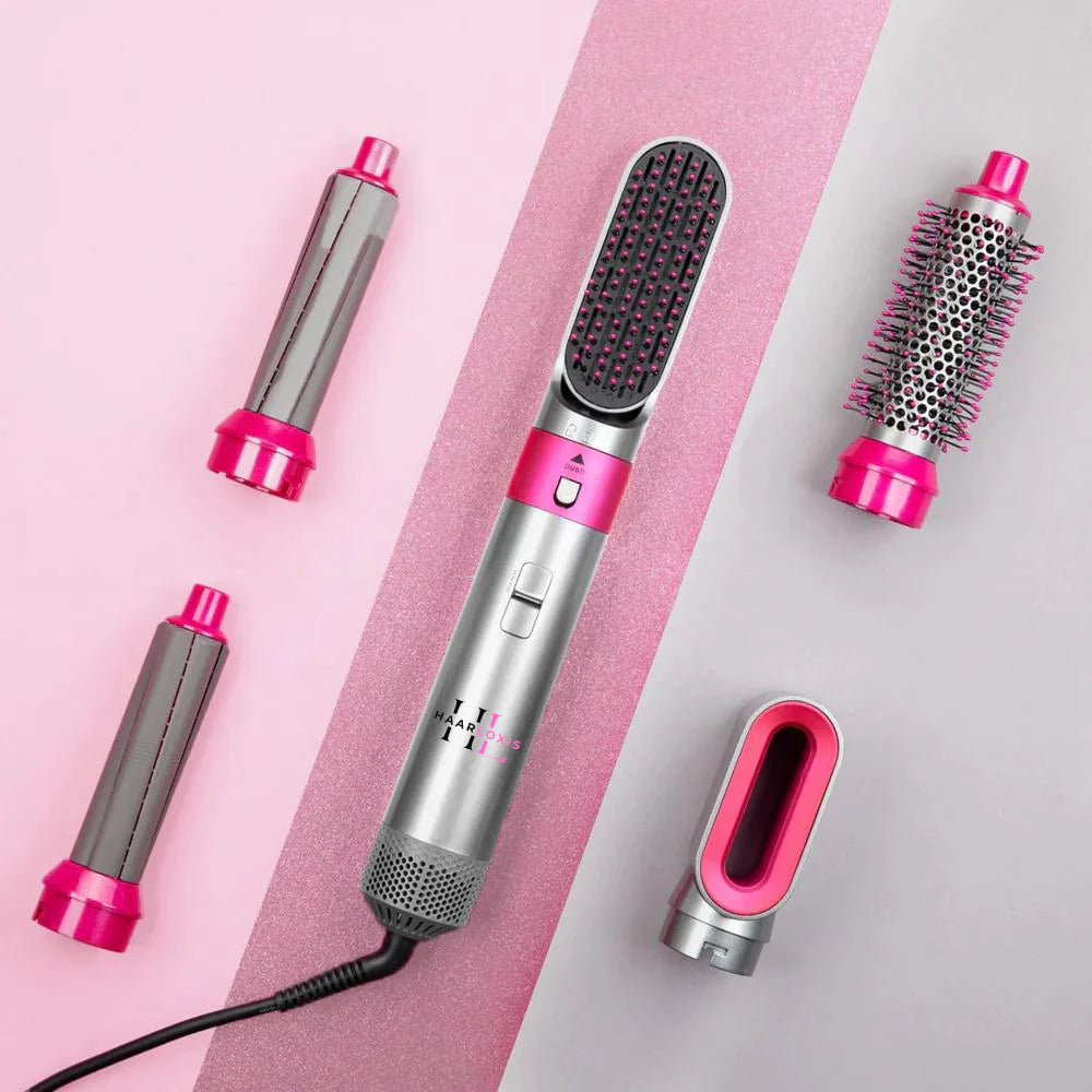 De 5-in-1 Hairstyler Pro: Föhn, Borstel, Krultang en Stijler in Één!