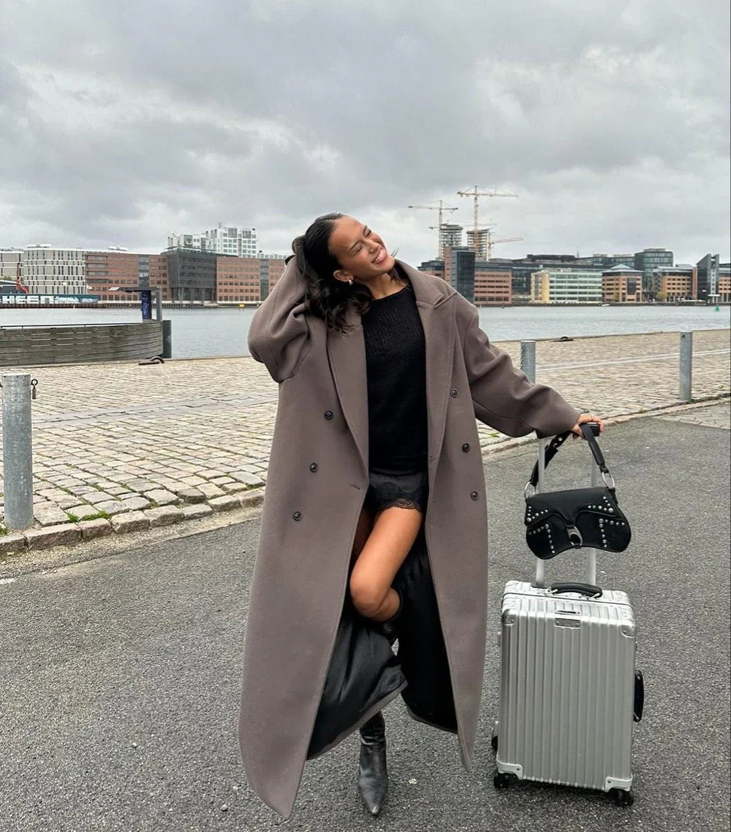 Harper – Oversized Mantel Jas voor Dames | Trendy Warmte & Elegante Stijl