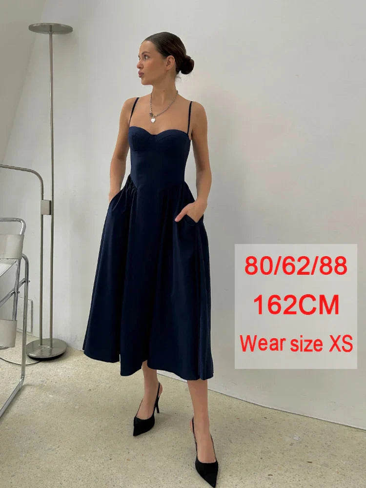 Midi- Dames Jurk Casual Chique