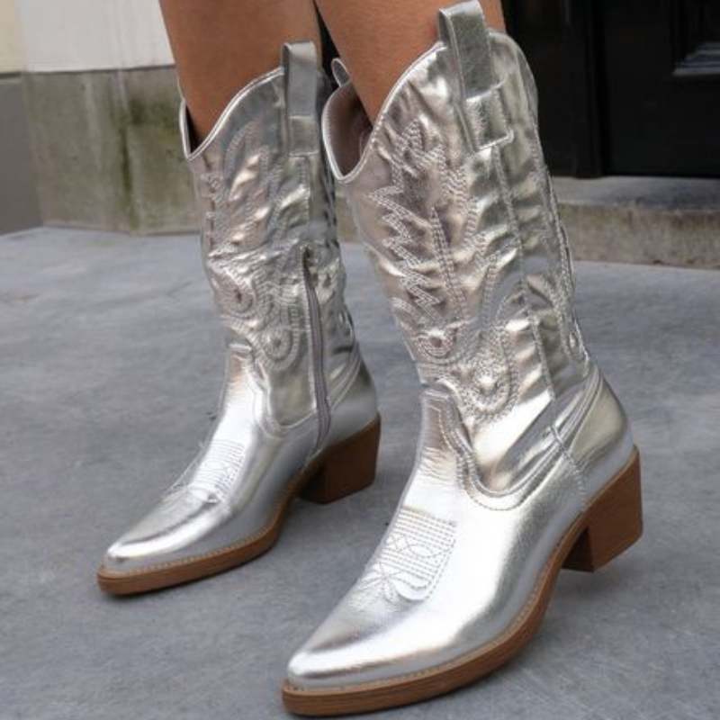 Gracie - Elegante Metallic Cowboylaarzen