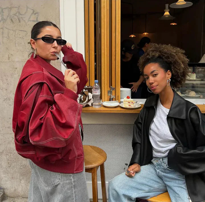 Noa - Oversized Leren Jas