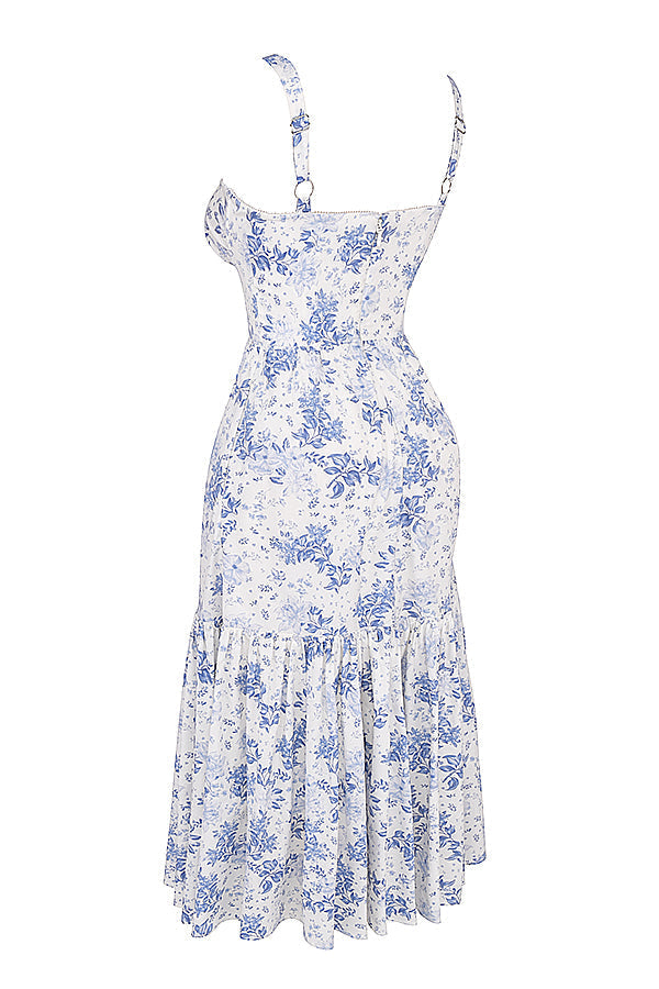 iNDY - Stijlvolle bloemen midi zomerjurk