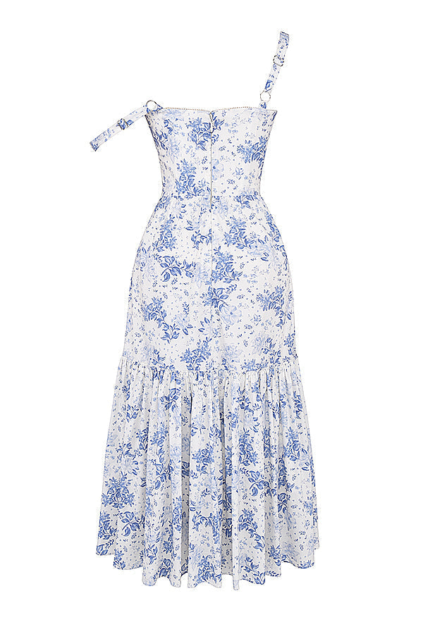 iNDY - Stijlvolle bloemen midi zomerjurk