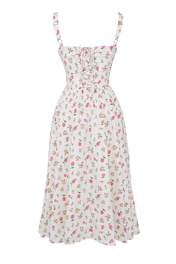 iNDY - Stijlvolle bloemen midi zomerjurk