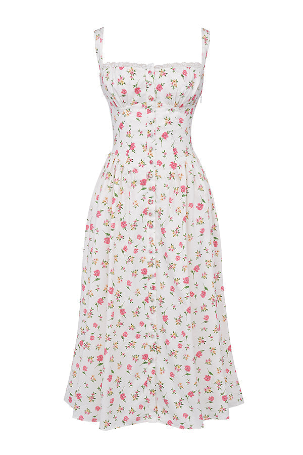 iNDY - Stijlvolle bloemen midi zomerjurk