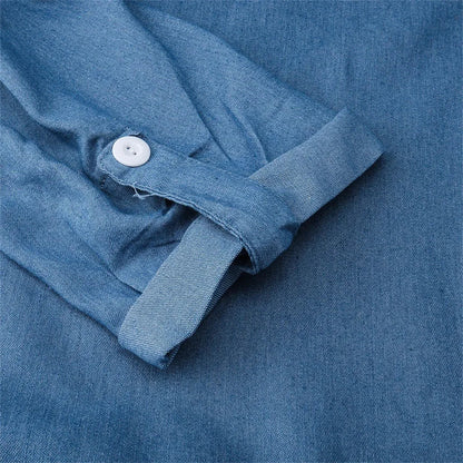 Nora Casual Lange Spijkerjurk – Tijdloze Denim Elegantie