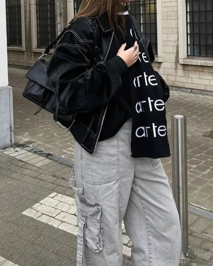LIV – Oversized Leren Damesjas in Edgy Streetstyle