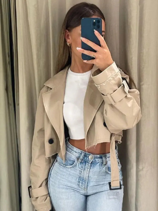 Bernadine | Bijgesneden Getailleerde Trenchcoat voor Dames