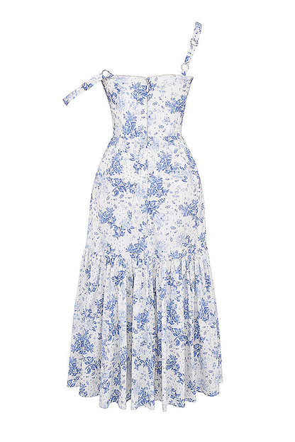 iNDY - Stijlvolle bloemen midi zomerjurk